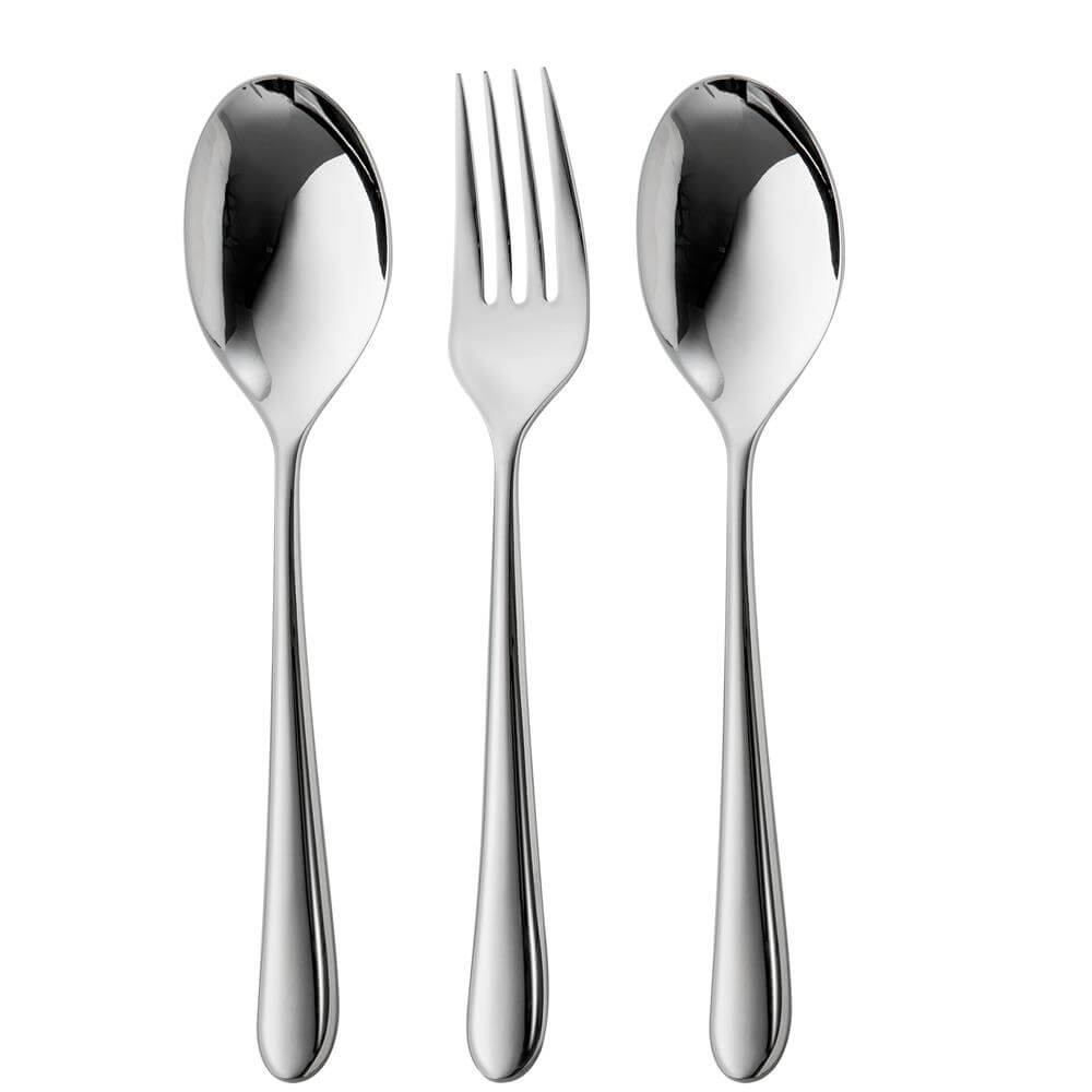 Robert Welch Kingham Bright Stainless Steel 3 Piece Serving Set